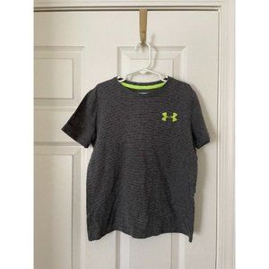 Youth Under Armour short sleeve shirt Small, Grey/Neon Green, Good condition